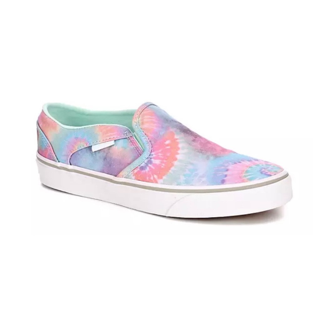 🌀 VANS Tie Dye Asher Deluxe Soothing Sea 💙💕 Cotton Candy NWT Ortholite